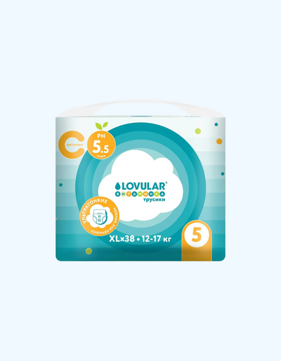 Lovular Витаминка Подгузники-трусики, XL, 12-17 кг, 38 шт