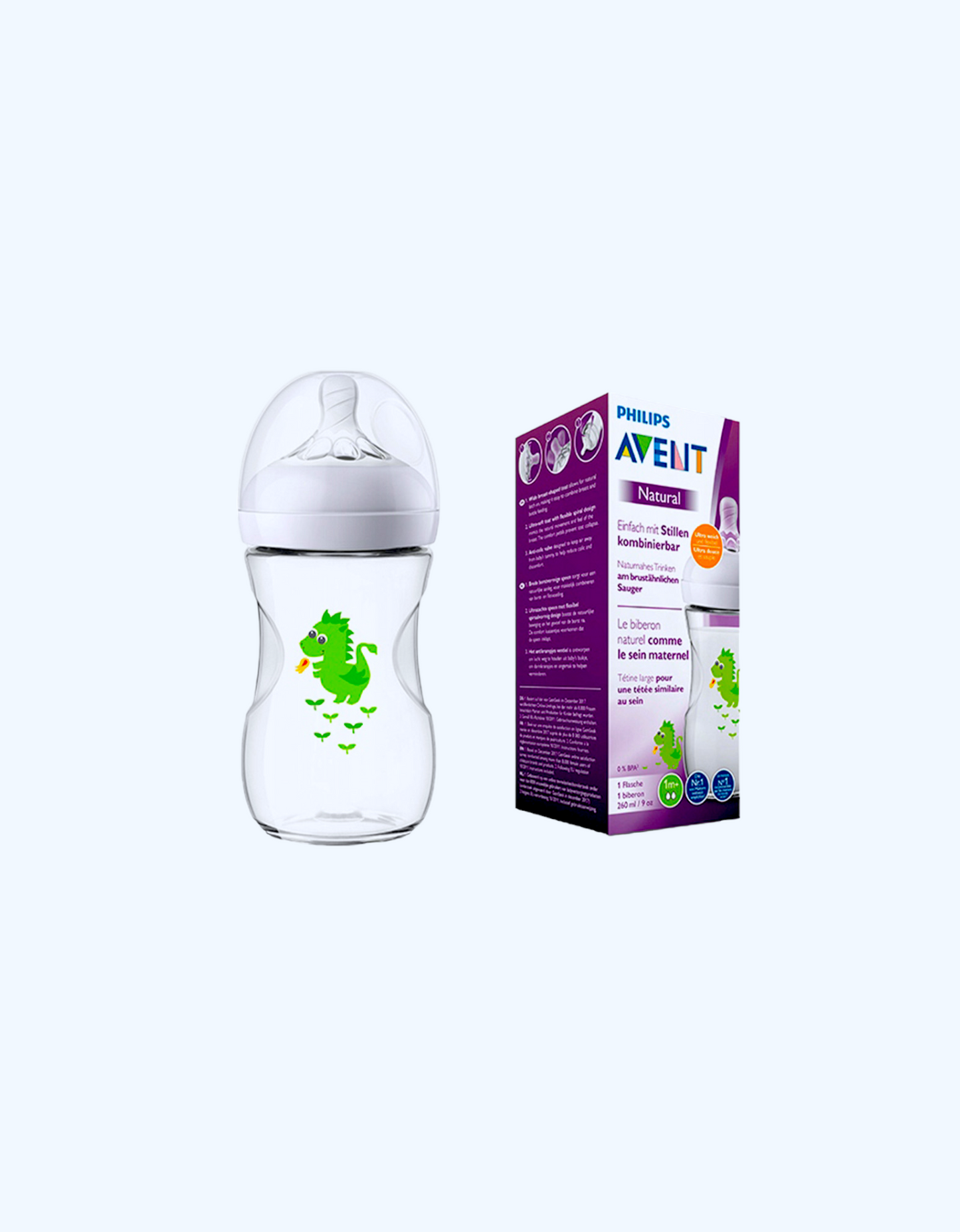 Avent Бутылочка для кормления серии Natural, 1+ мес., 260 мл