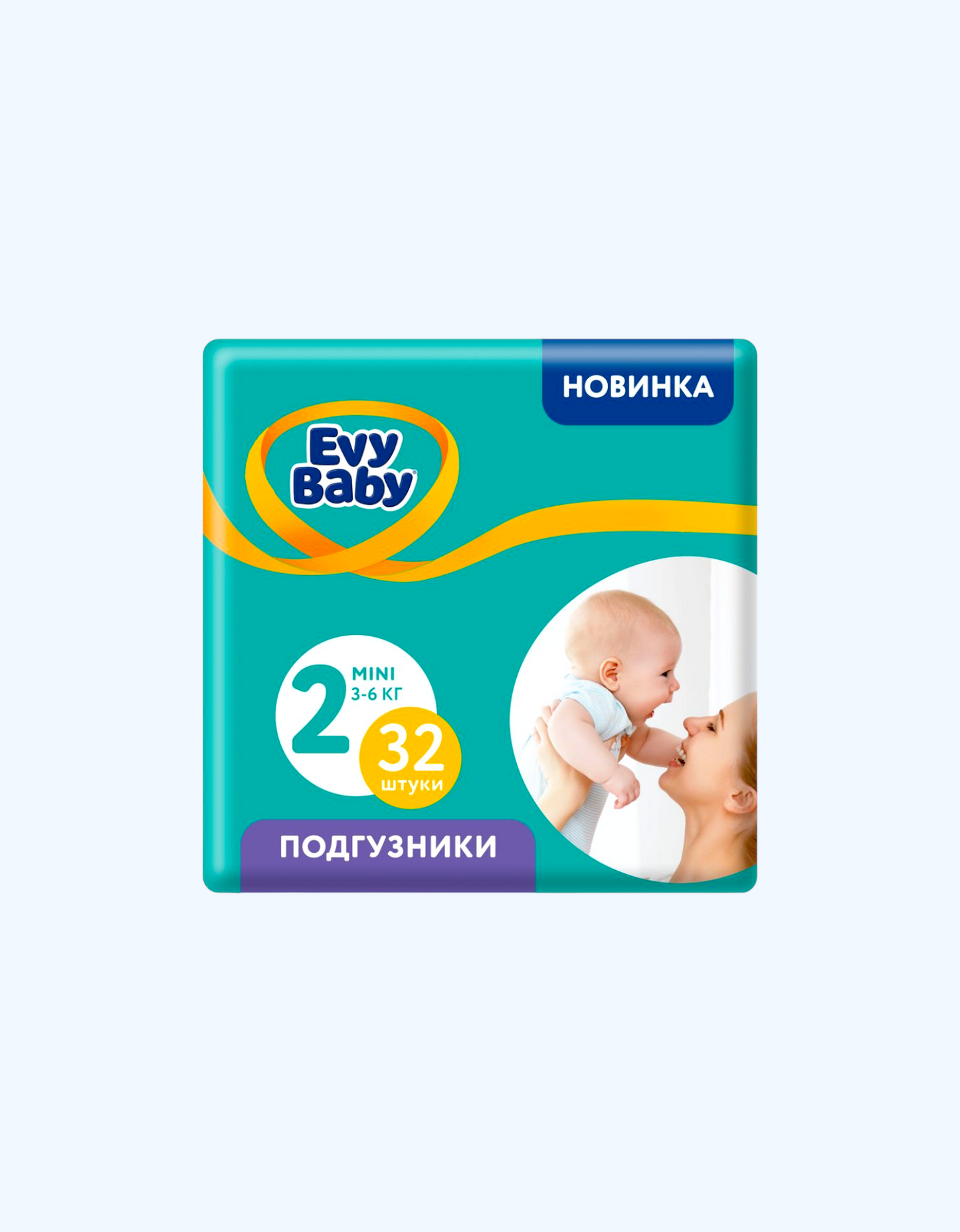 Evy Baby Baby tagliklari No 2 (3-6 kg), 32 dona.