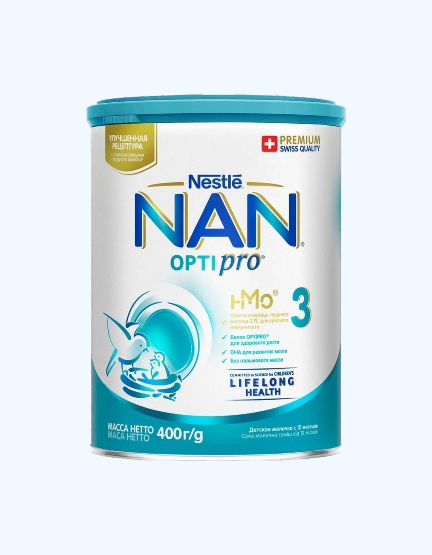 NAN 3 Opti Pro, сухая молочная смесь, 12+ мес., 400/800/1050 г
