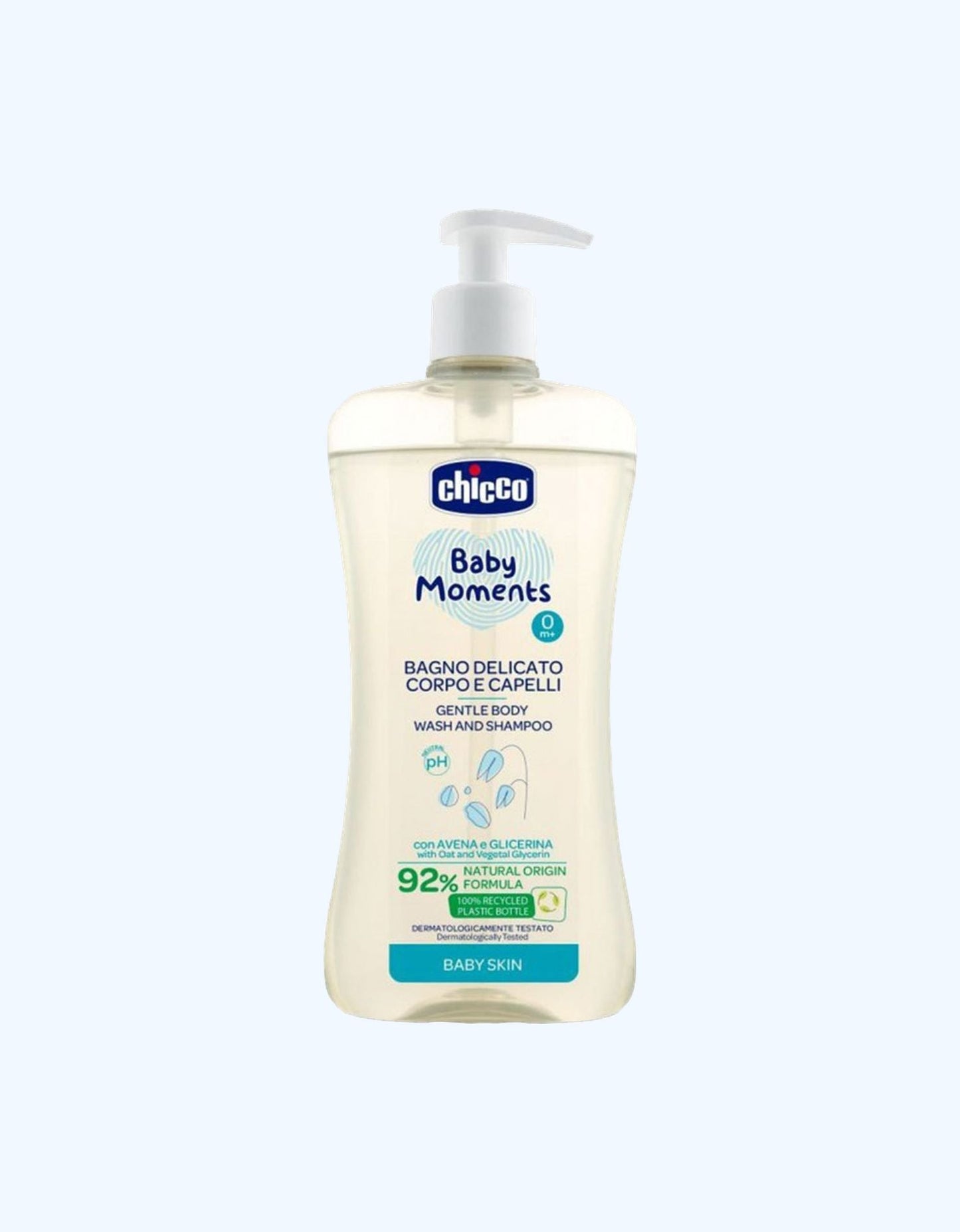 Chicco Baby Moments Нежная пена для тела и волос, 0+ мес., 200/500 мл