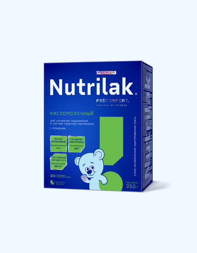 Nutrilak Premium Fermentlangan sut, quruq sut formulasi, tug'ilgandan boshlab, 350 g