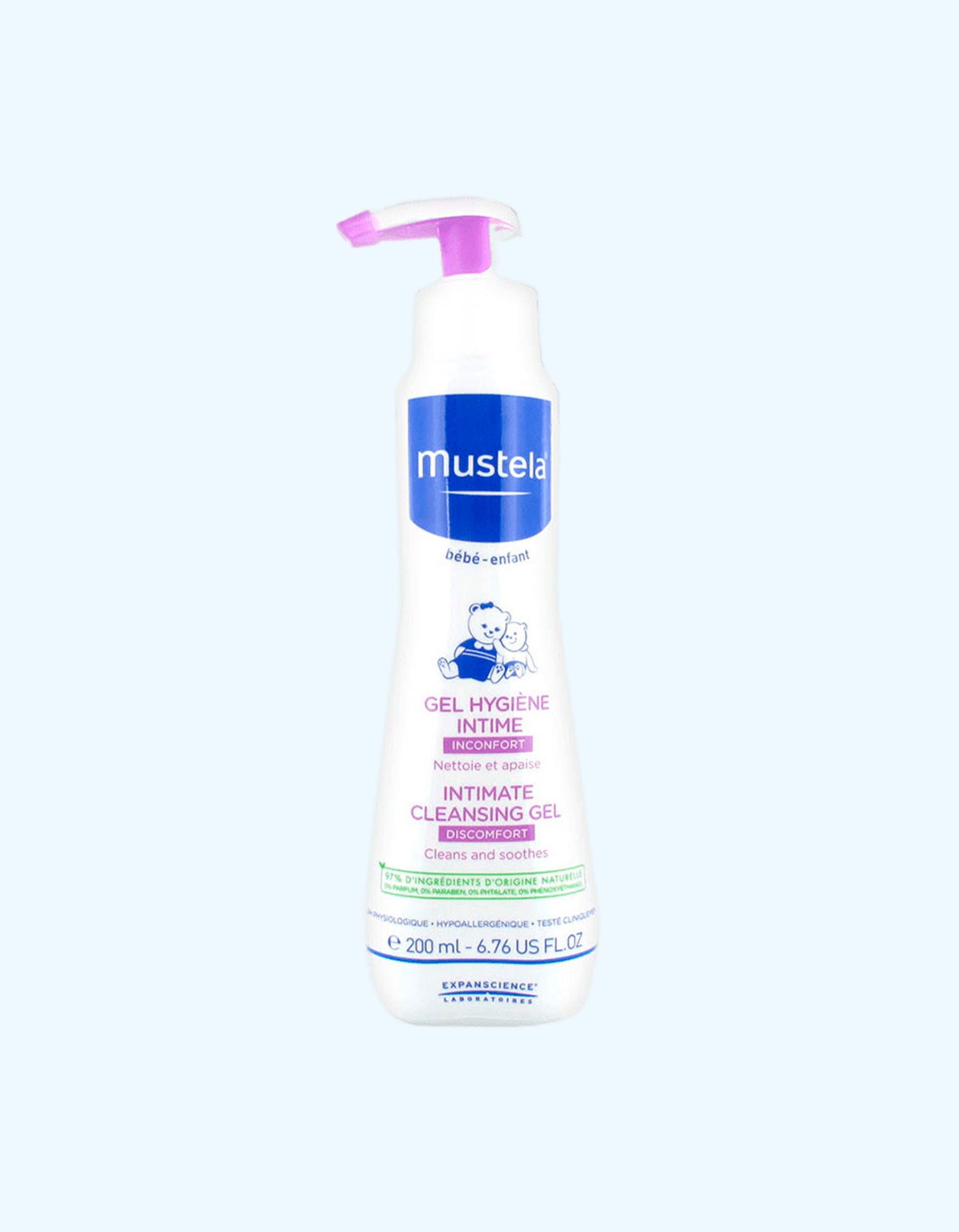 Intim gigiena uchun Mustela Gel, 200 ml