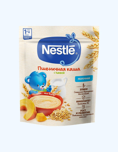 Nestle Каша, молочная, тыква, пшеничная, 220 г