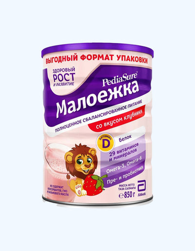 PediaSure Малоежка Смесь сухая, клубника, выгодная упаковка, 850 г