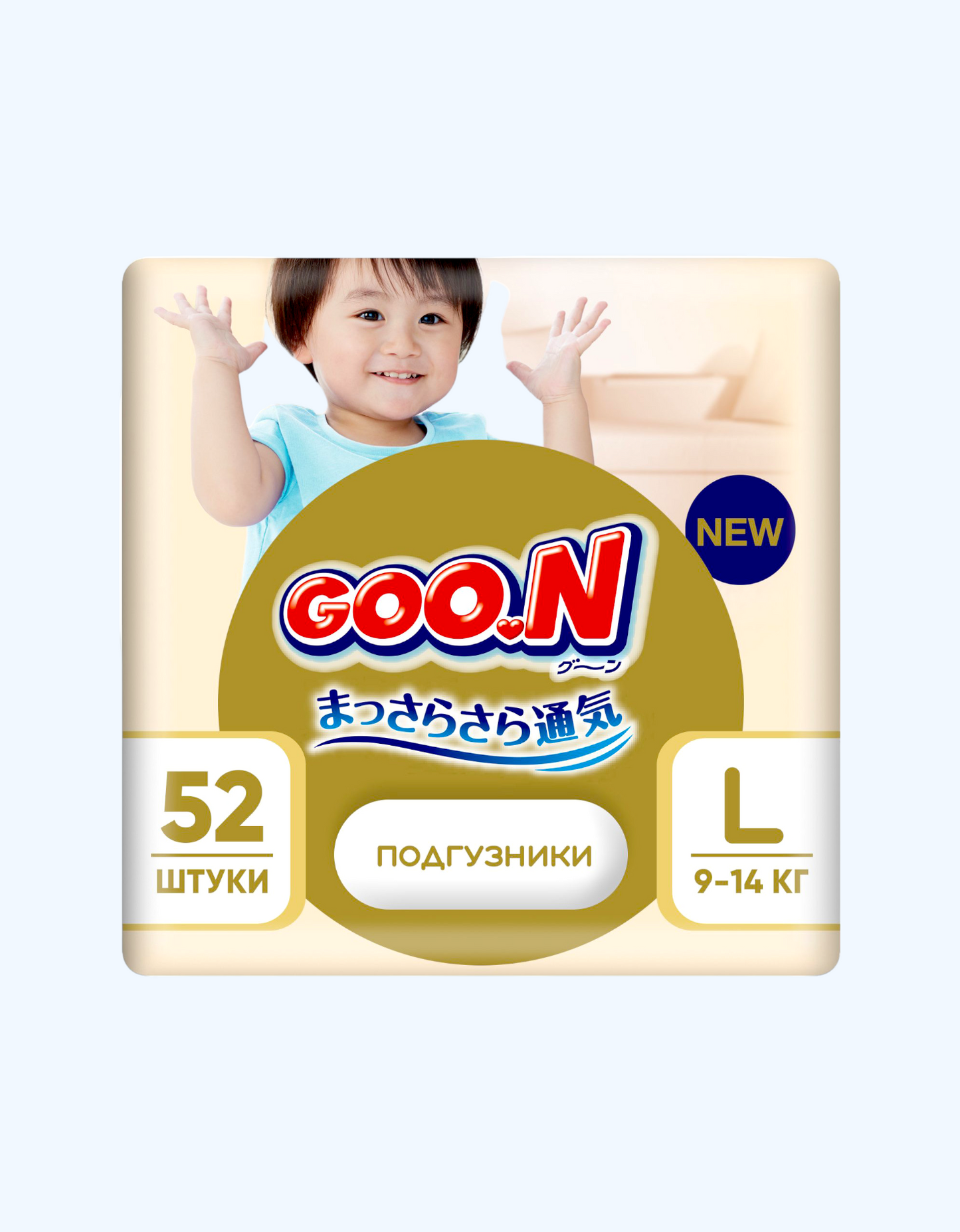 GOON Подгузники Premium Soft, L, 9-14 кг, 52 шт