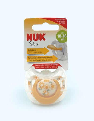 Nuk Star emzik, lateks, 18-36 oy.