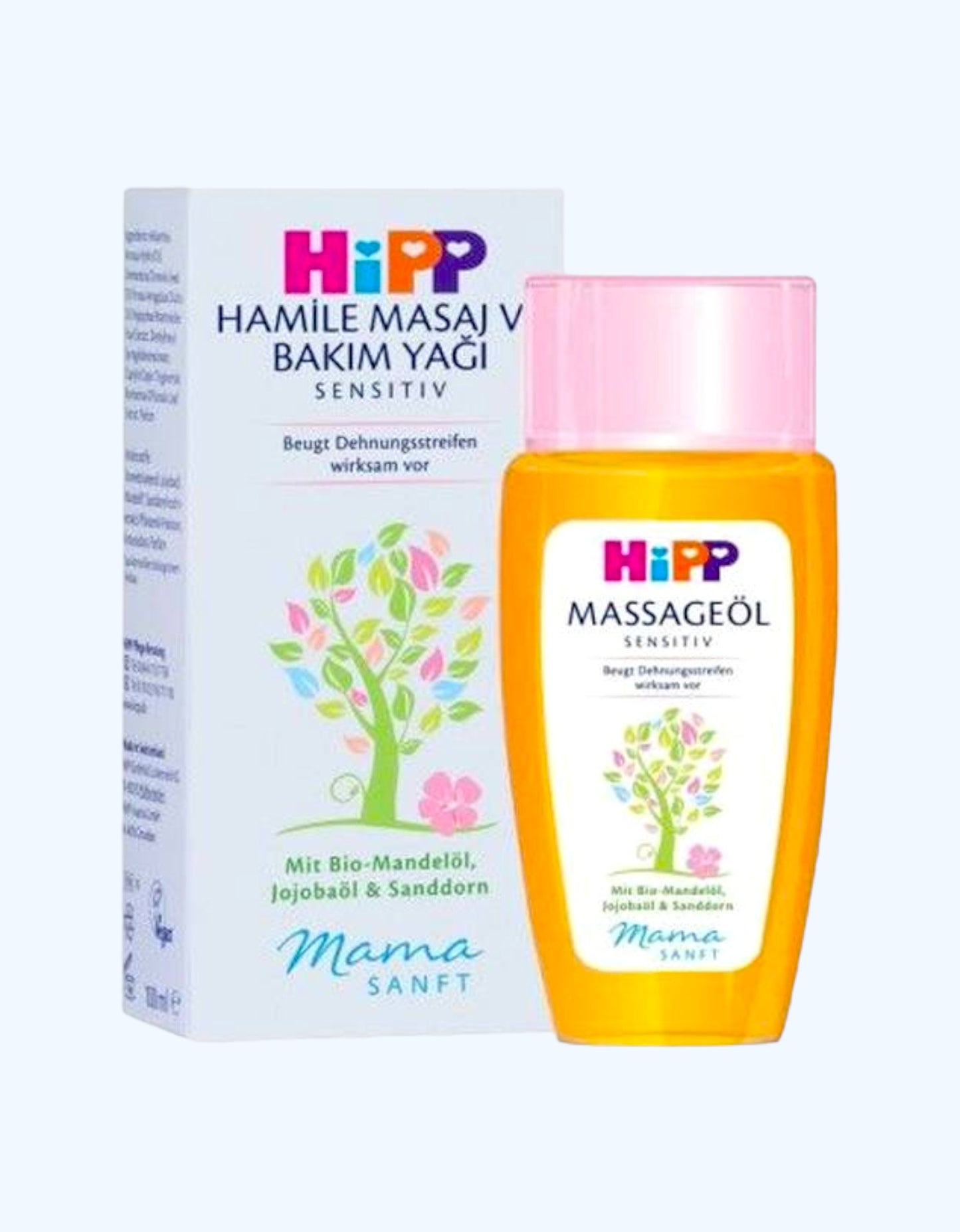 HiPP Mamasanft, strech belgilari uchun massaj moyi, 100 ml