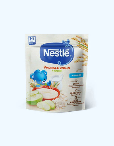 Nestle Каша, молочная, яблоко, рисовая, с 4 мес, 200 г