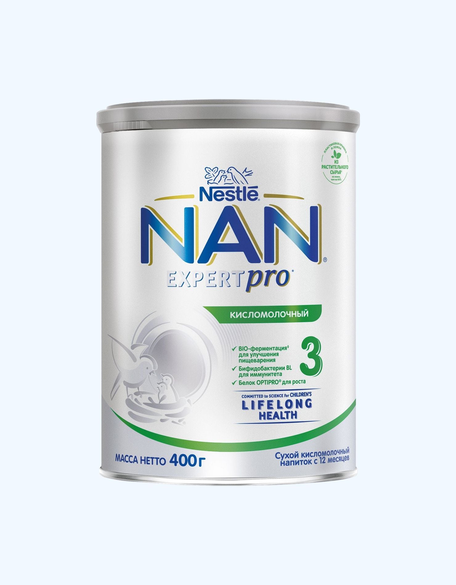 NAN 3 Expert Pro, сухая молочная смесь, кисломолочная, 12+ мес., 400 г