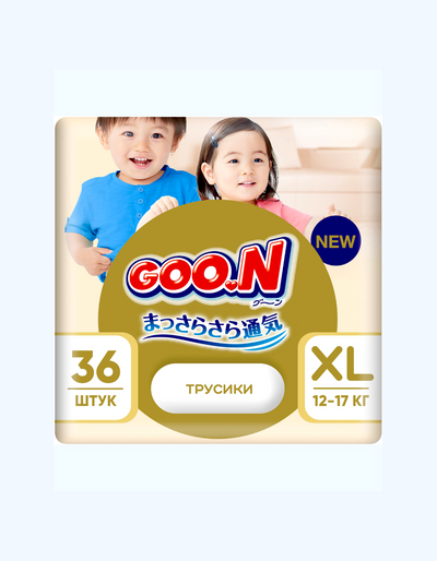 GOON Premium Soft Трусики-подгузники, XL, 12-17 кг, 36 шт