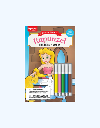 Beaver Books Раскраска по номерам с фломастерами "Rapunzel"