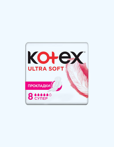 Kotex Прокладки Ultra soft Супер, 5 капель, 8 шт