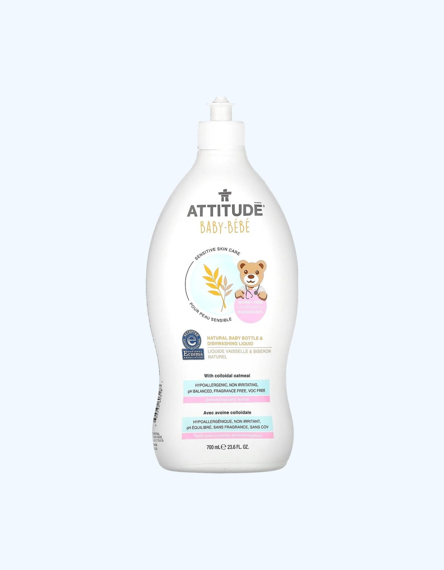 Attitude Sensitive Skin Baby Baby idishlarni yuvish vositasi, hipoalerjenik, 700 ml