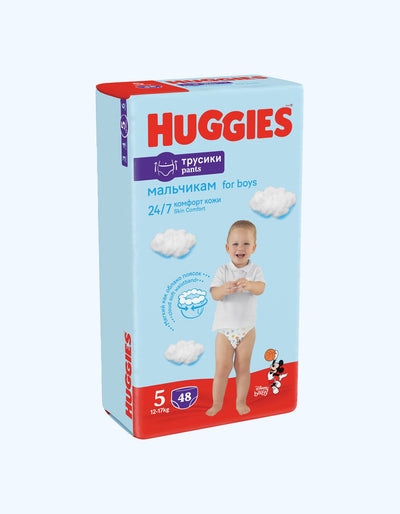 Huggies 5 Подгузники-трусики, мальчики, 13-17 кг, 48 шт
