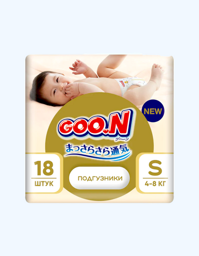GOON Premium Soft Подгузники, S, 4-8 кг, 18 шт