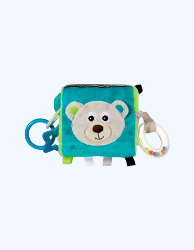 Canpol Babies Мягкая развивающая игрушка куб Bears, голубая