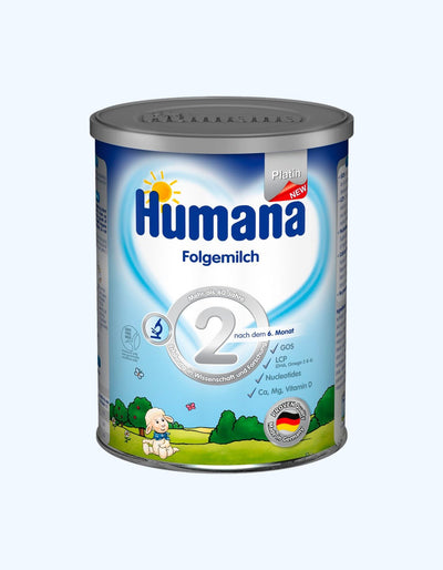 Humana Platin 2 Смесь, молочная, быстрорастворимая, 0-6 мес., 350 г