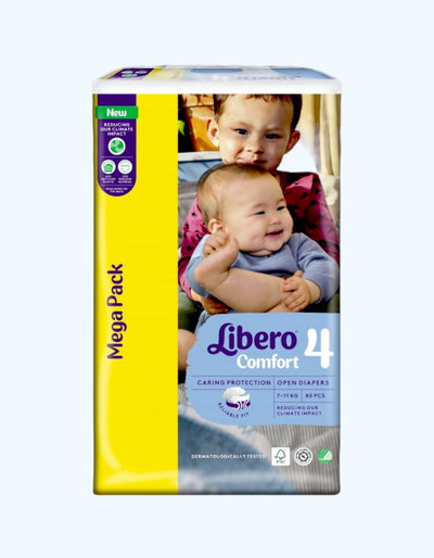 Libero Comfort 4, tagliklar, 7-11 kg, 26/80 dona