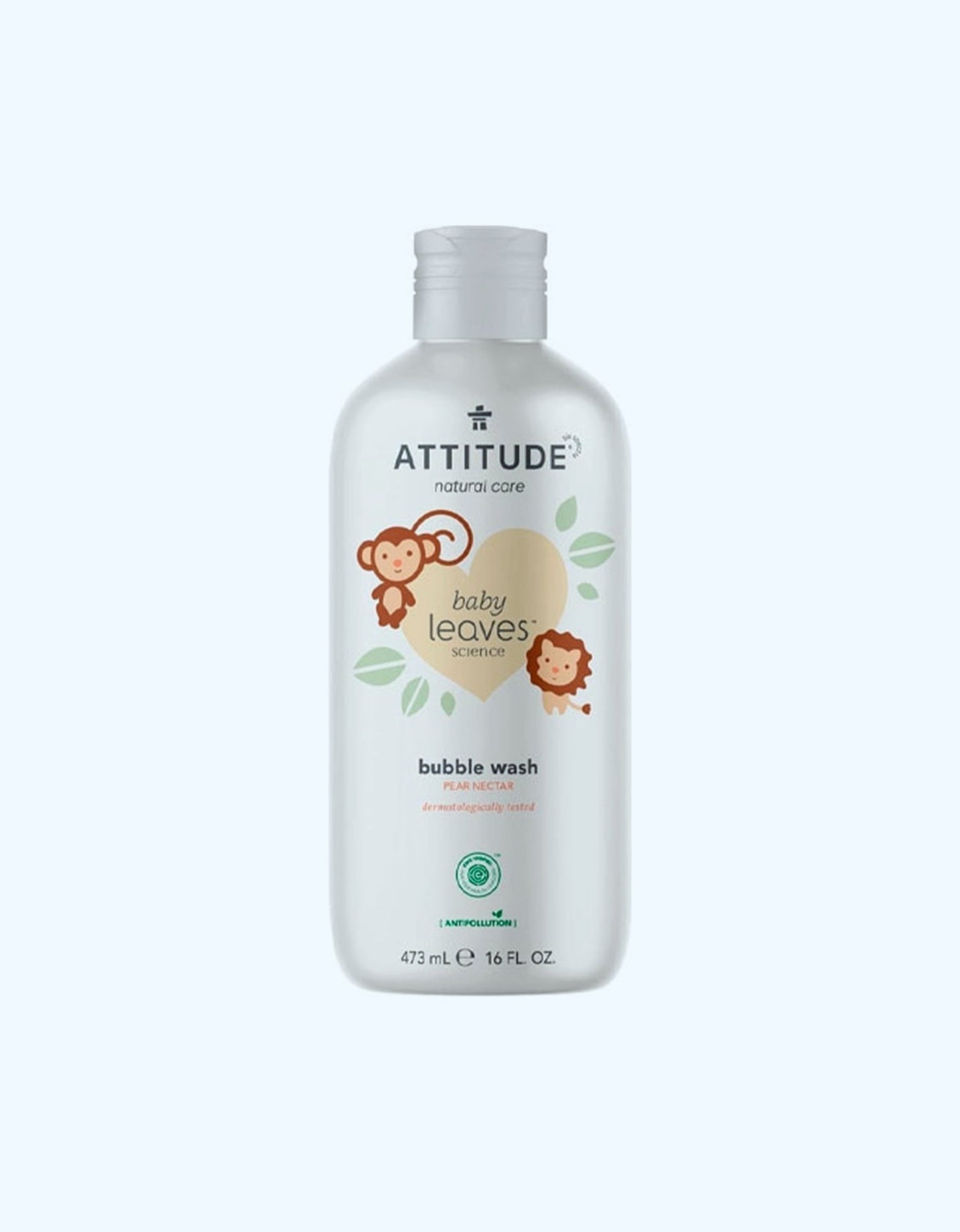 Attitude Baby Leaves Cho'milish uchun ko'pik, nok, 473 ml