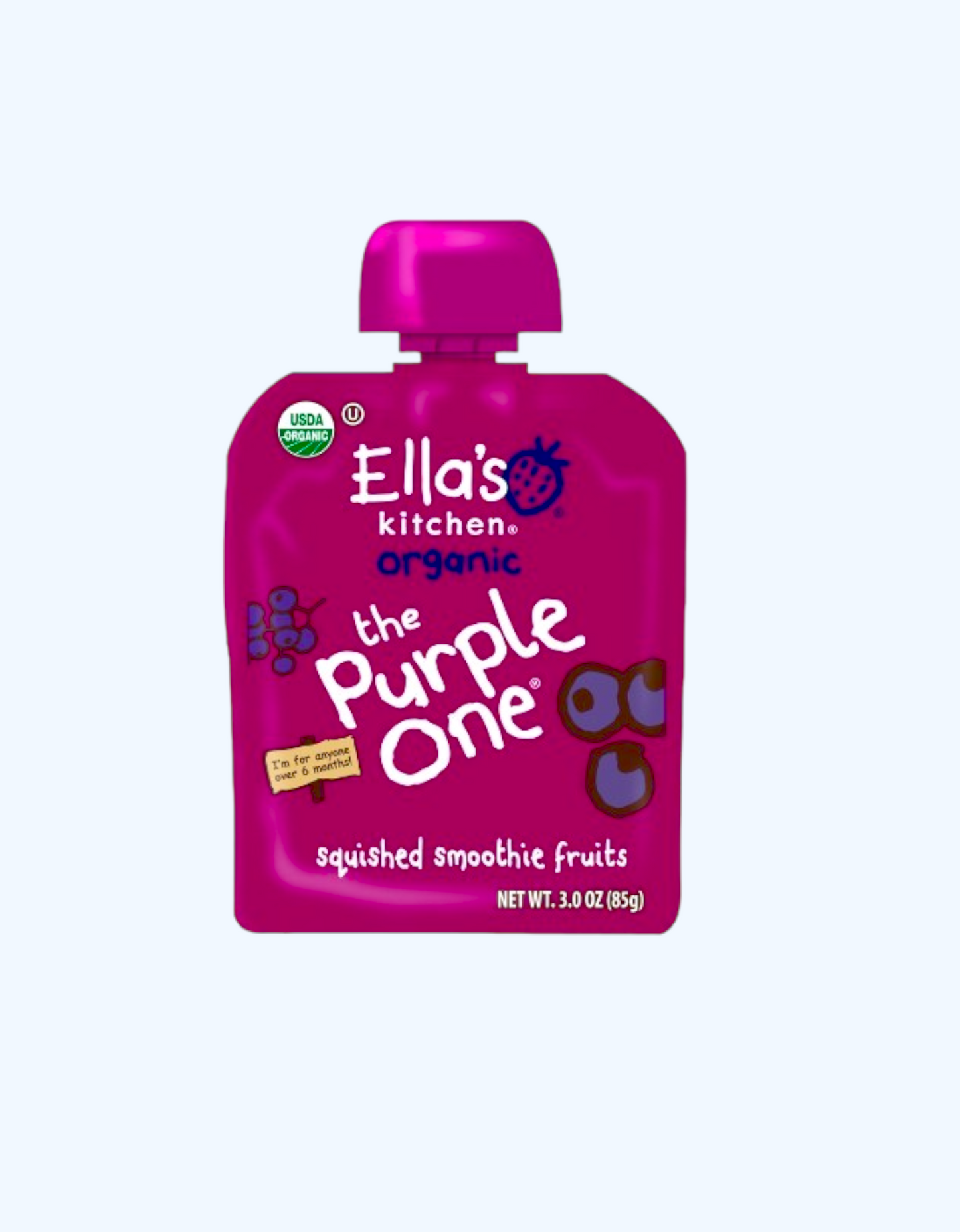 Ella's kitchen Пюре PurpleOne, яблоко, черника, ягоды, 90 г.