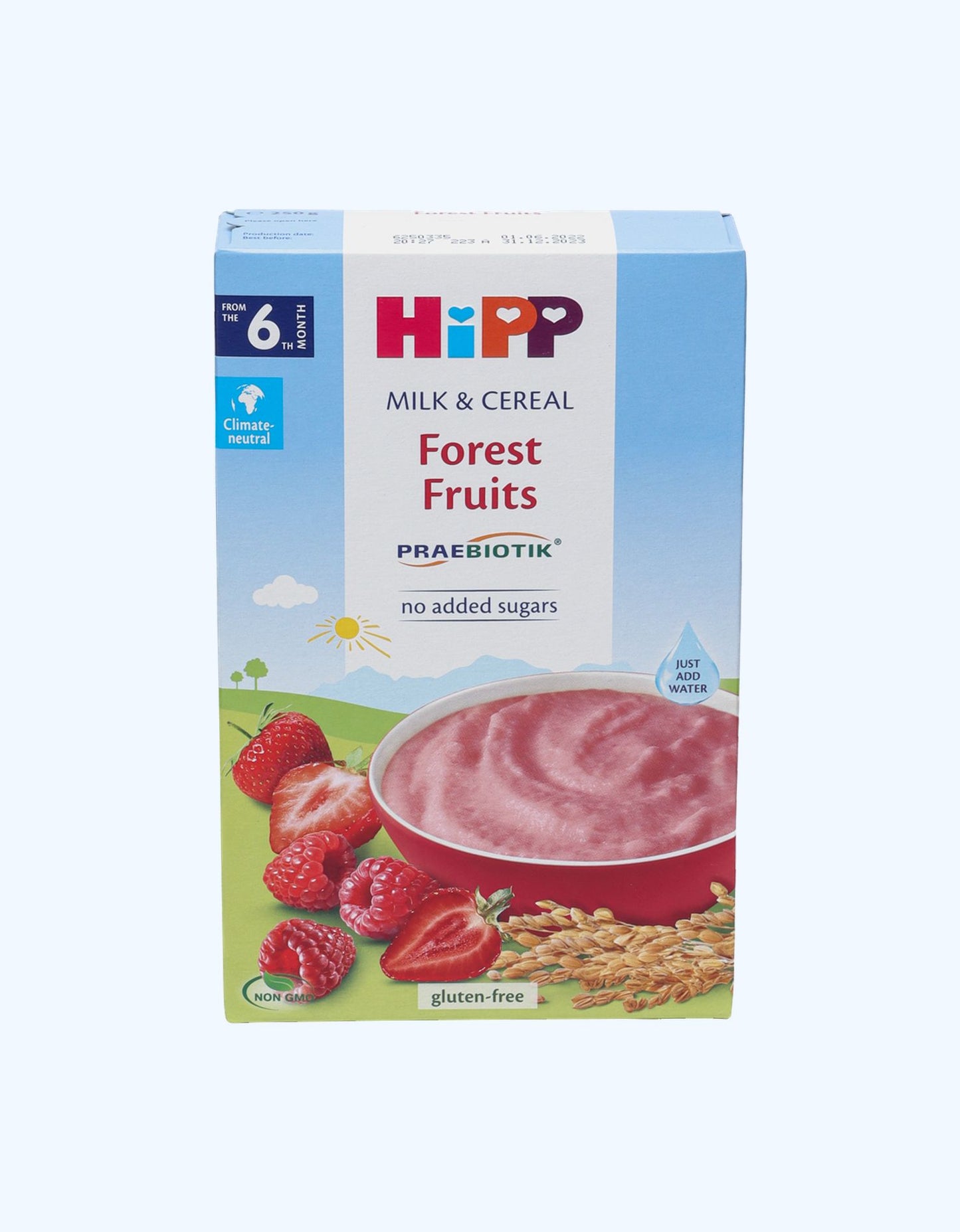 HiPP Milk Каша, молочная, лесные ягоды, с пробиотиками, 6+ мес., 250 г