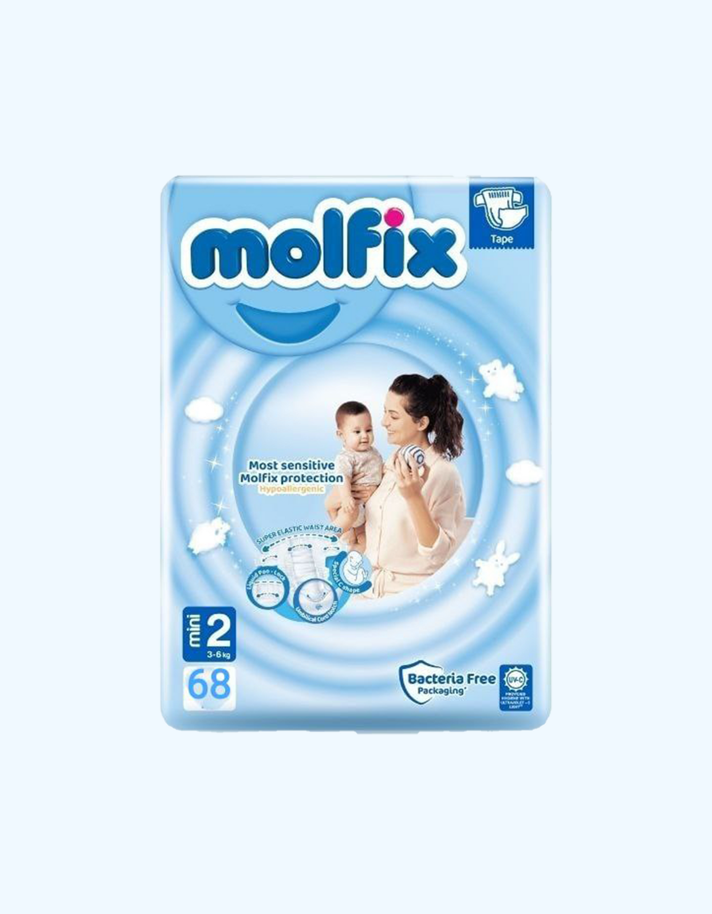 Molfix tagliklari Mini No 2, 3-6 kg, 68 dona