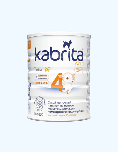 Kabrita 4 GOLD Сухой молочный напиток на основе козьего молока, 18+ мес., 800 г