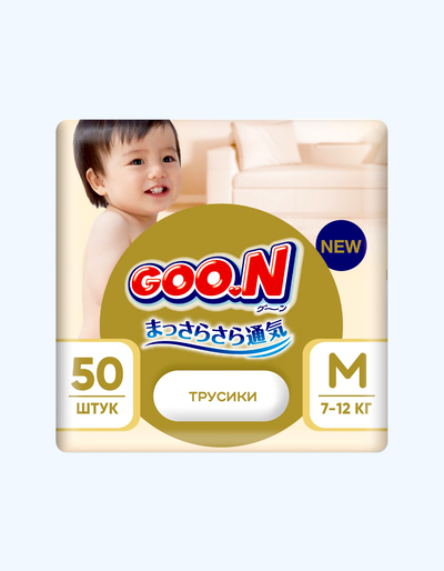 GOON Premium Soft Трусики-подгузники, М 7-12 кг, 50 шт