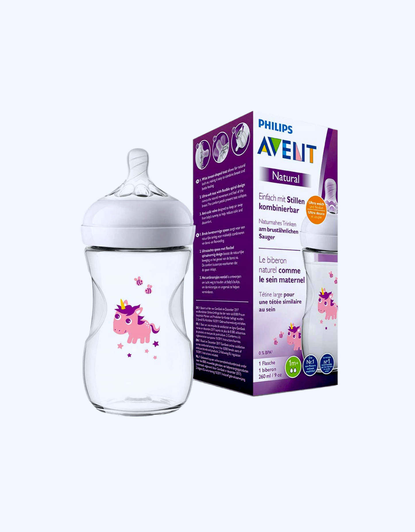 Avent Детская бутылочка серии Natural, 1+ мес., 260 мл