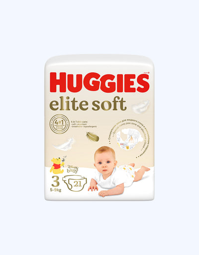 Huggies Elite Soft 3 Подгузники, 5-9 кг, 21/40 шт
