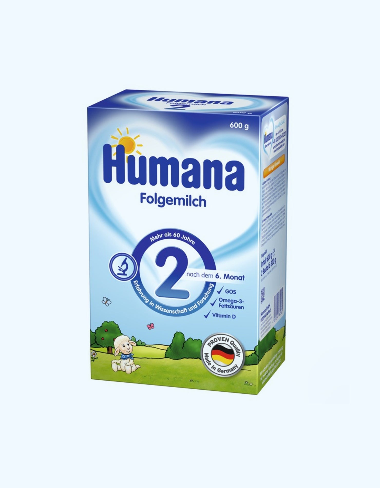 Humana 2 Смесь, молочная, быстрорастворимая, 6+ мес., 300/600/800 г – Chado