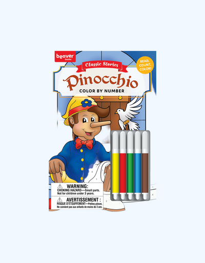 Beaver Books Раскраска по номерам с фломастерами "Pinocchio"