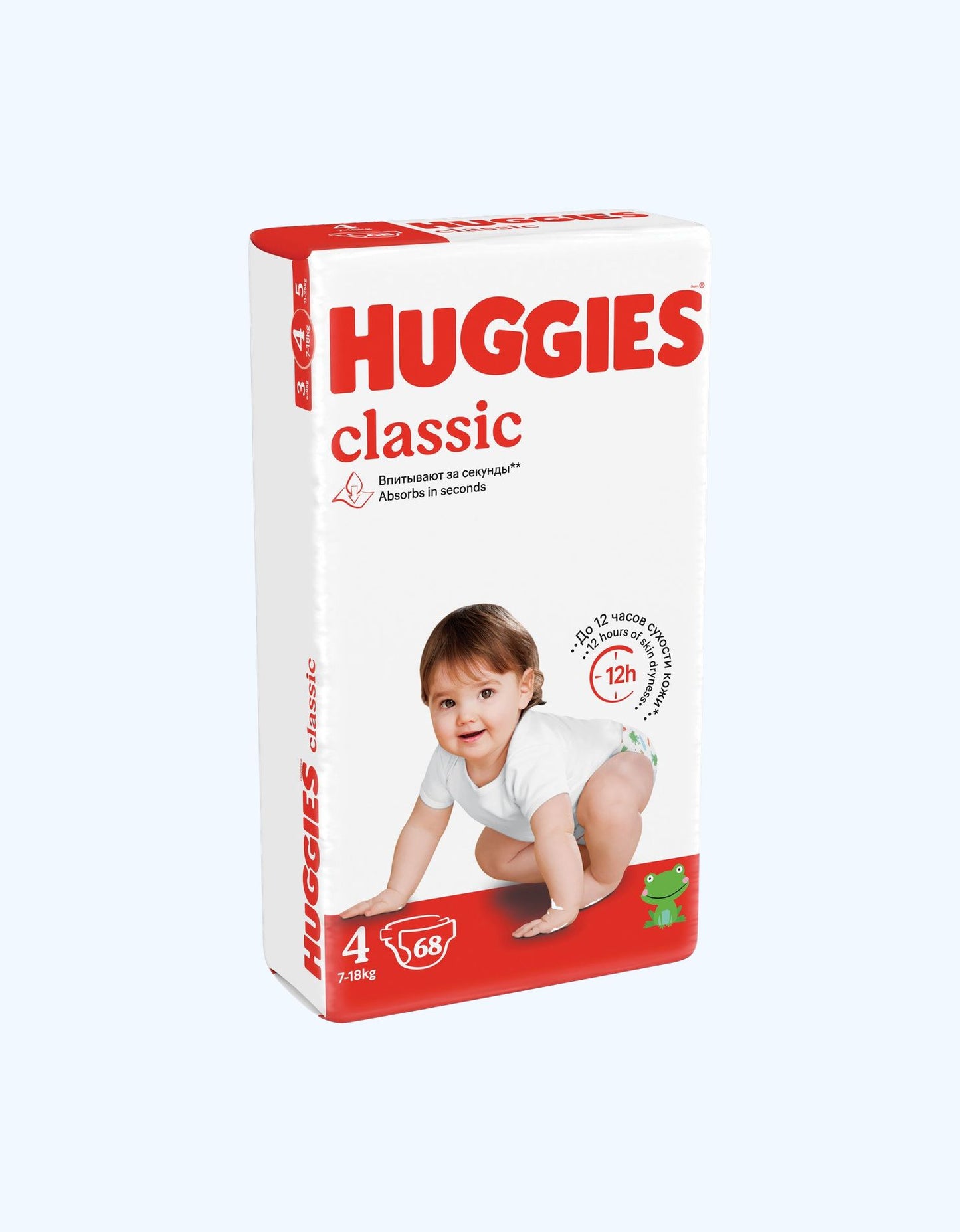 Huggies Classic 4 Подгузники, 7-18 кг, 14/50/68 шт