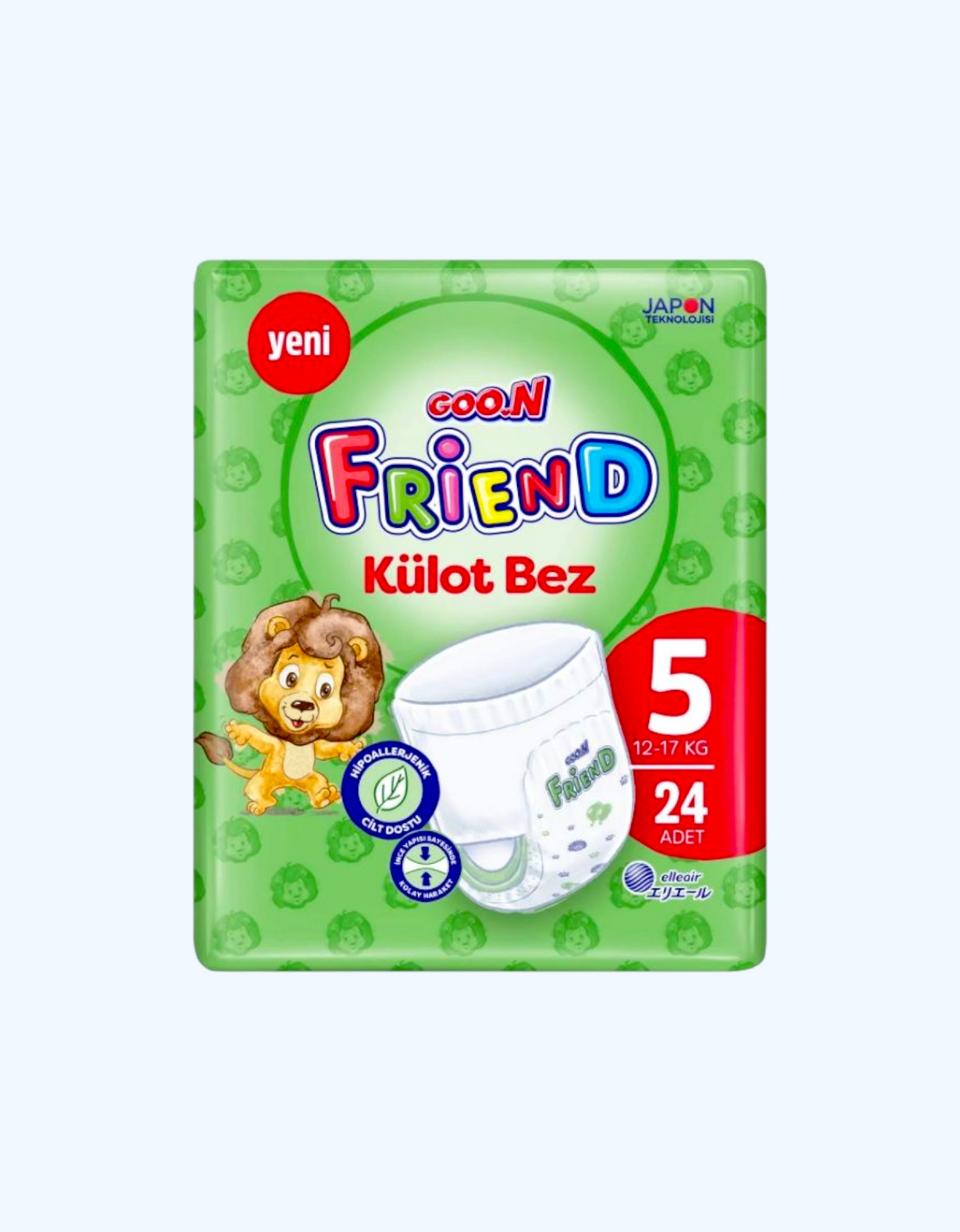 GOON Friend Jumbo taglik külotlari, XL, 12-17 kg, 24 dona