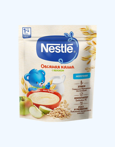 Nestle Каша, молочная, яблоко, овсяная, 200 г