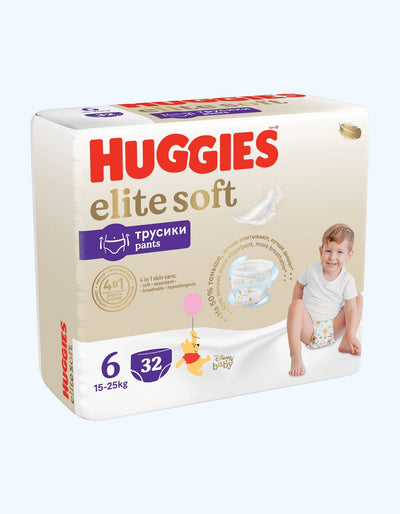 Huggies Elite Soft 6 Подгузники-трусики, 15-25 кг, 32 шт