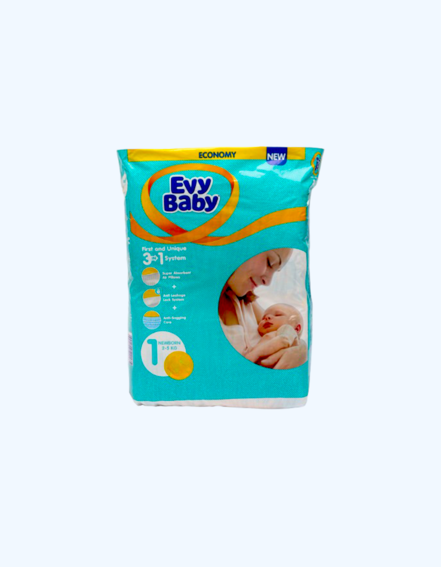 Evy Baby Baby tagliklari Yangi tug'ilgan №1 (2-5 kg), 60 dona