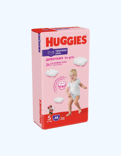 Huggies 5 Подгузники-трусики, девочки, 13-17 кг, 48 шт