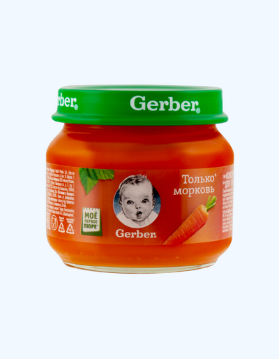 Gerber Пюре из моркови, 4+ мес., 80 г