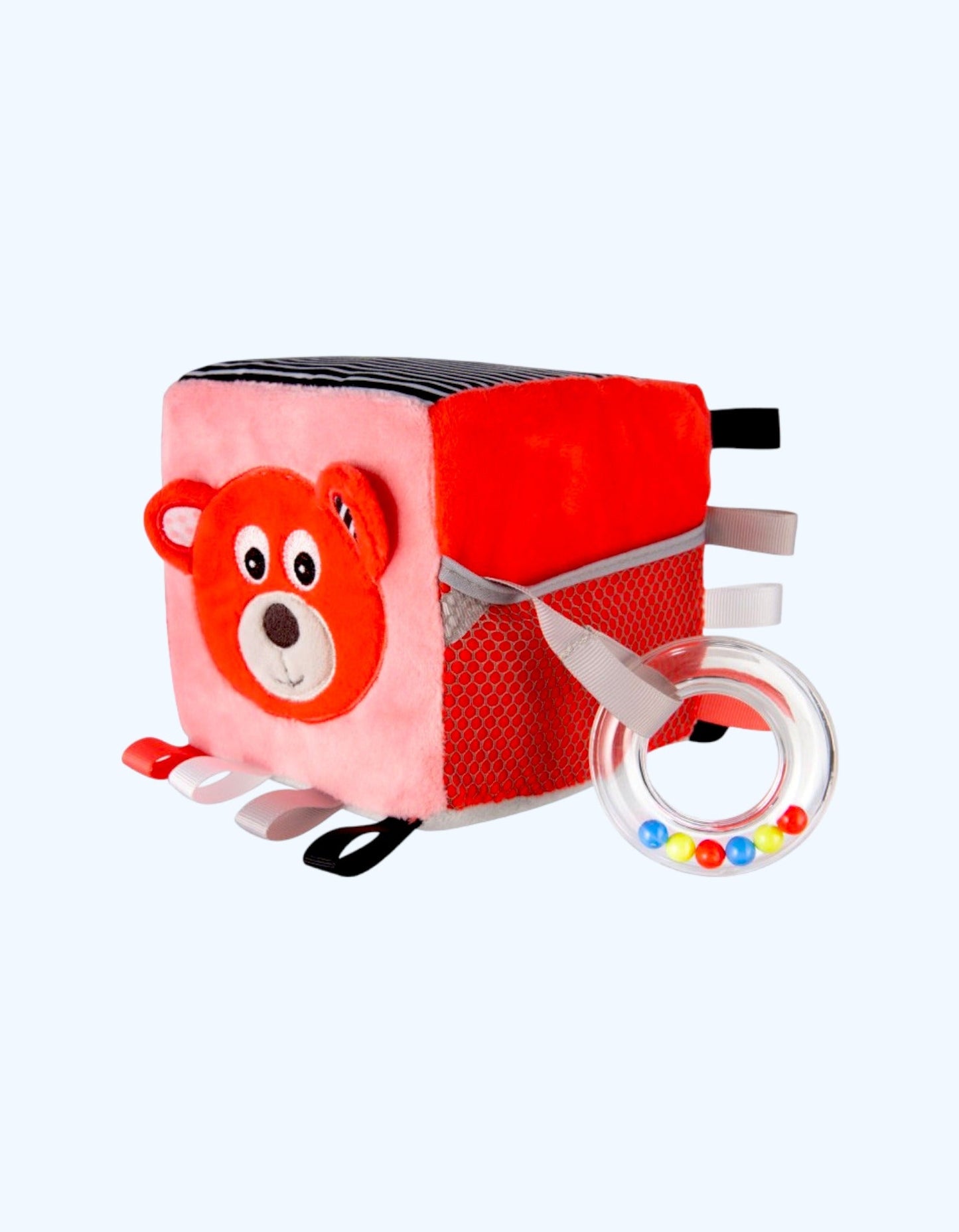 Canpol Babies Мягкая развивающая игрушка куб Bears, красная