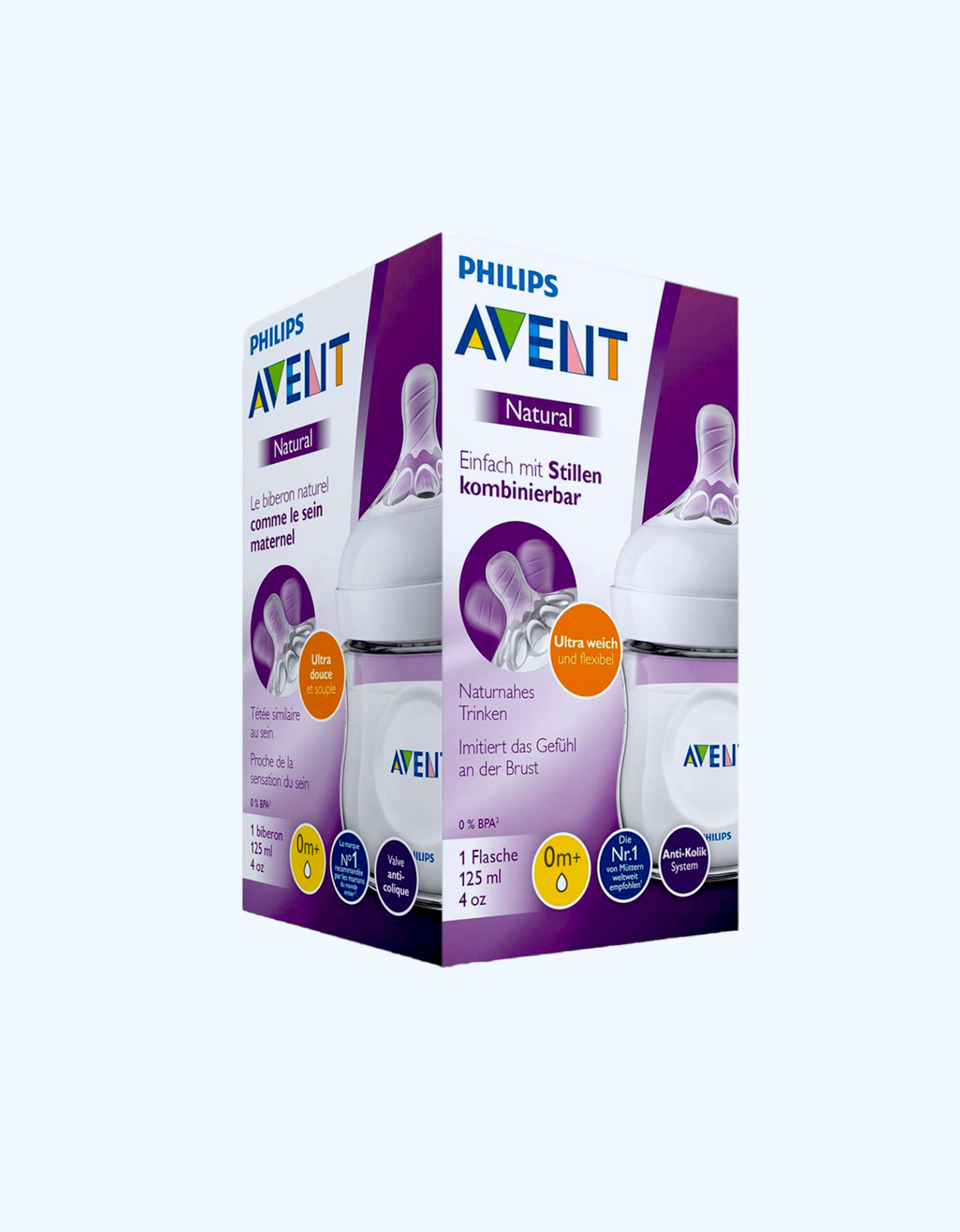 Avent Бутылочка для кормления, серии Natural, 0+ мес., 125 мл