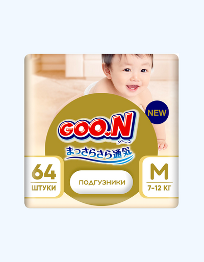 GOON Premium Soft Подгузники, M, 7-12 кг, 64 шт