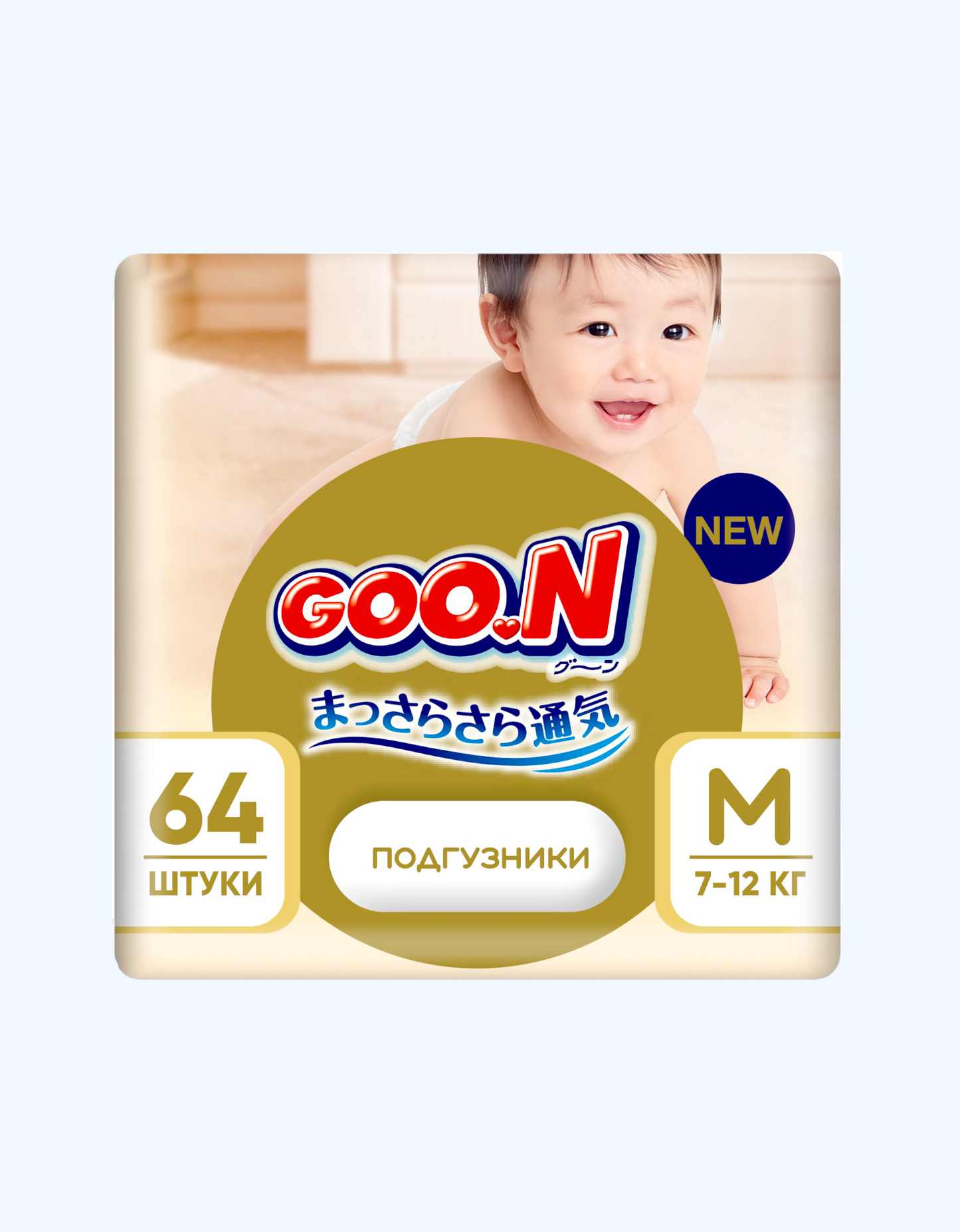 GOON Подгузники Premium Soft, M, 7-12 кг, 64 шт