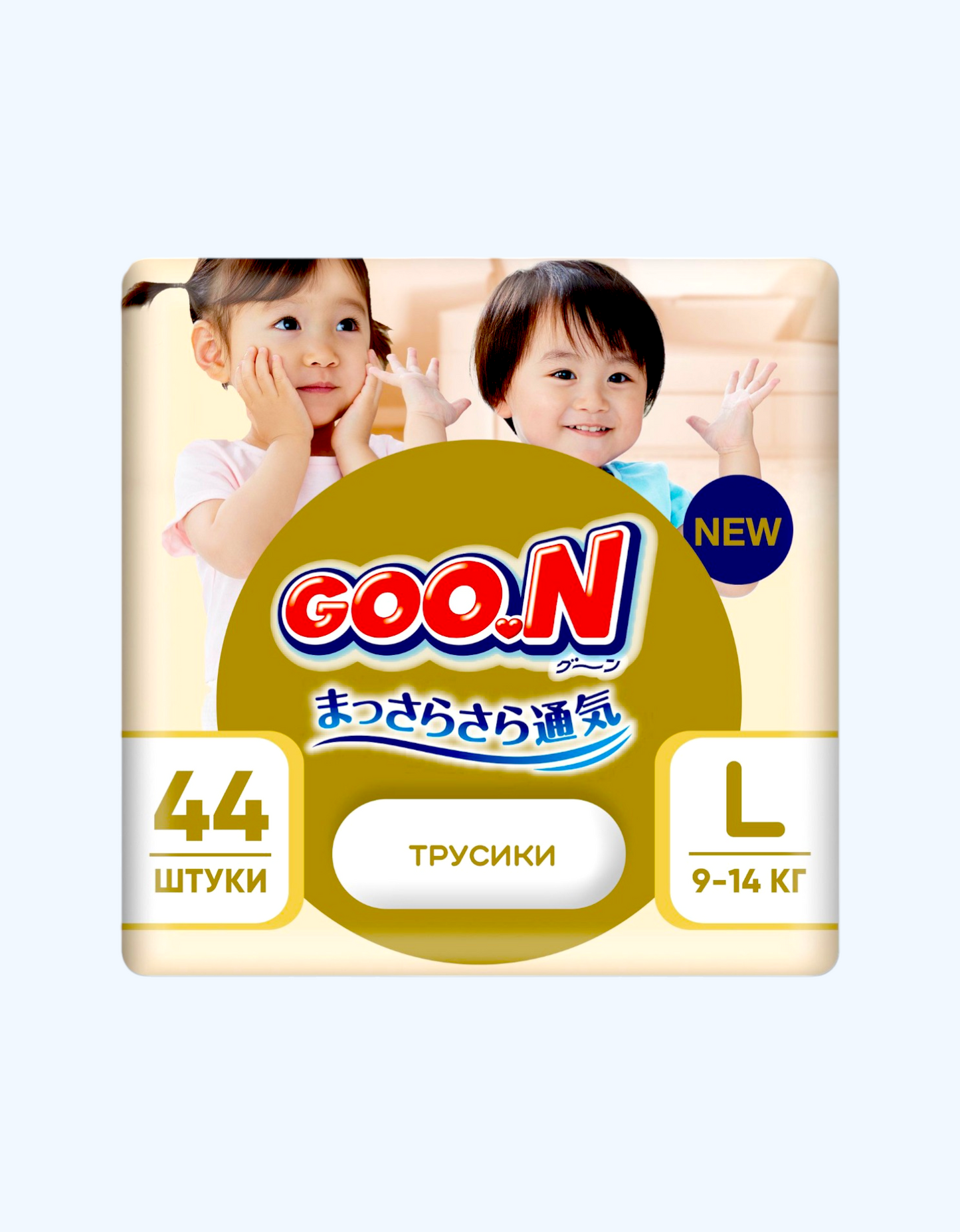 GOON Premium Soft Bezi külotlari, L, 9-14 kg, 44 dona