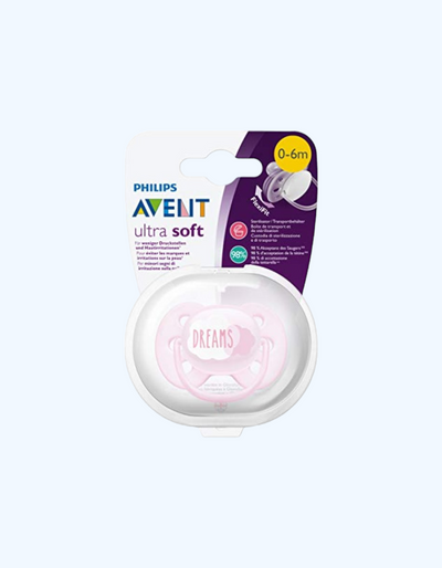 Avent Пустышка серии Ultra Soft, 0–6 мес.