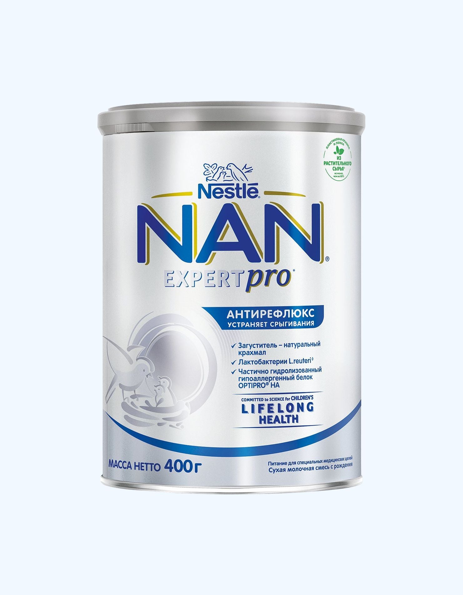 NAN Expert Pro, сухая смесь, антирефлюксная, устраняет срыгивание, 0+ мес., 400 г