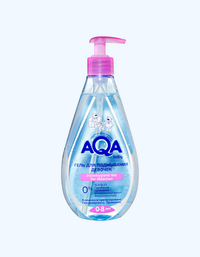 AQA baby Гель для подмывания девочек, 250/400 мл